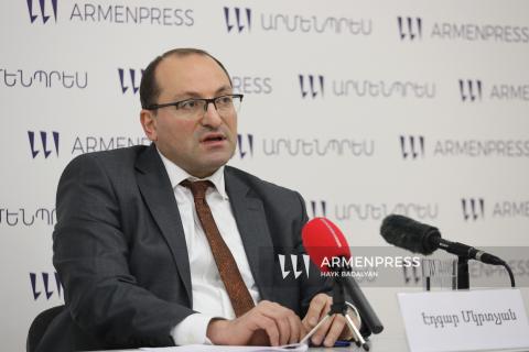 نشست خبری ادگار مکرتچیان، معاون وزیر دارایی جمهوری ارمنستان
