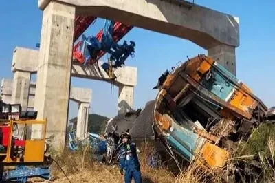 Строительный кран упал на поезд в Таиланде: 32 человека погибли, десятки получили травмы