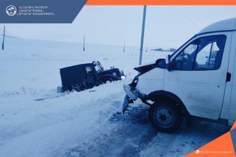 Ալագյազ բնակավայրի վերջնամասում բախվել են ավտոմեքենաներ․ կան տուժածներ