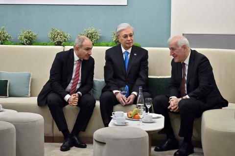 President Khachaturyan discusses regional, geopolitical developments with international partners