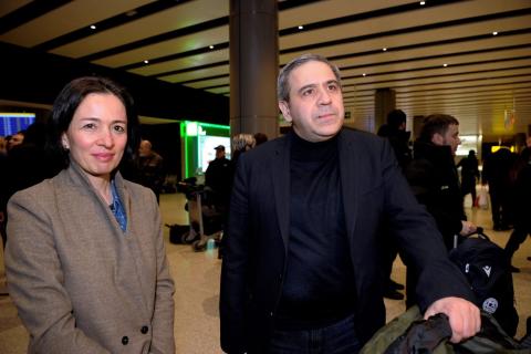 Ժաննա Անդրեասյանը «Զվարթնոց» օդանավակայանում դիմավորել է Ֆուտզալի Հայաստանի ազգային հավաքականին