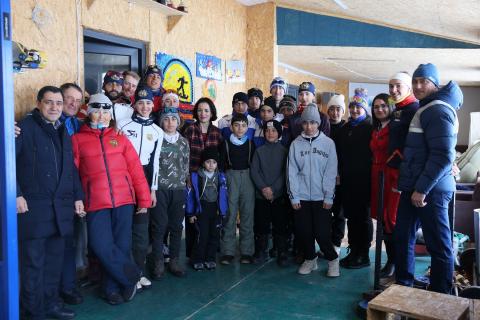 Ժաննա Անդրեասյանն այցելել է Աշոցքում մարզվող դահուկավազորդներին