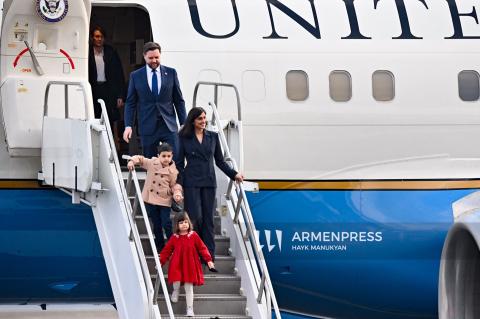L’arrivée à Erevan du vice-président des États-Unis, J. D. Vance
