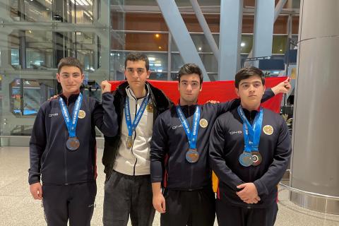 منتخب الناشئين الأرمني للرماية يحرز ميدالية ذهبية وأخرى فضية وثالثة برونزية ببطولة أوروبا للناشئين ويحتل المركز الثالث في ترتيب الفرق