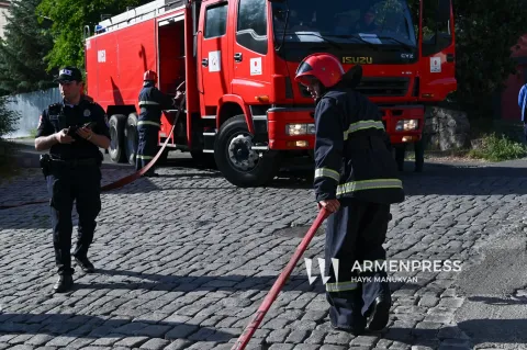 Թալինում բենզալցակայանում պայթյունի հետևանքով բռնկված հրդեհը մեկուսացվել է