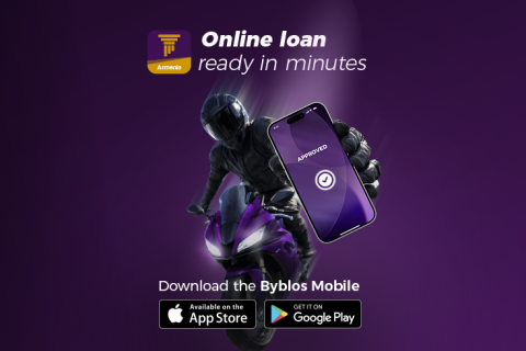 Byblos Bank Armenia online loan via mobile: Up to AMD 10 mln in just minutes