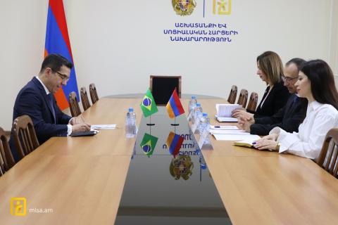 L'Arménie et le Brésil examinent les possibilités de coopération dans le domaine de la protection sociale