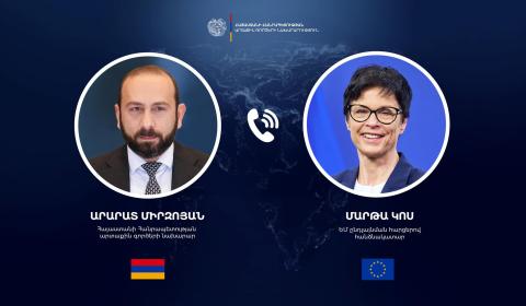 Ararat Mirzoyan y Martha Kos discutieron sobre la situación en Medio Oriente