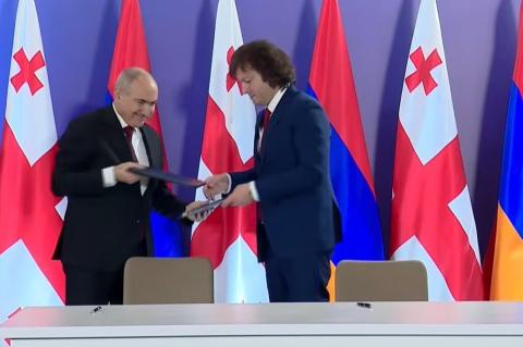 Pashinyan y Kobakhidze firmaron un protocolo conjunto