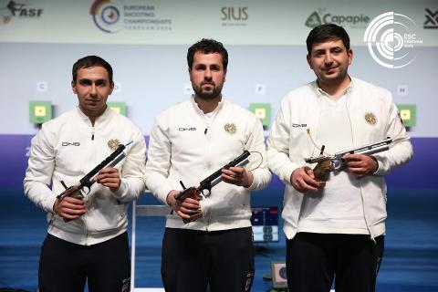في اليوم الأخير من بطولة أوروبا للرماية في يريفان المنتخب الأرمني يحرز ميداليته ال13