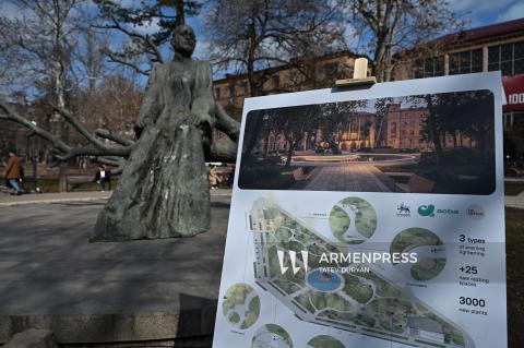 Yerevan renovates park near Conservatory