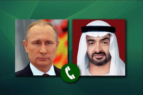 رؤسای جمهور روسیه و امارات درباره وضعیت خاورمیانه گفت‌وگو کردند