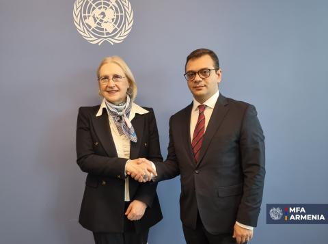 معاون وزیر امور خارجه ارمنستان و معاون دبیرکل سازمان ملل در امور صلح‌سازی و حمایت از صلح بر تعمیق همکاری‌ها تأکید کردند