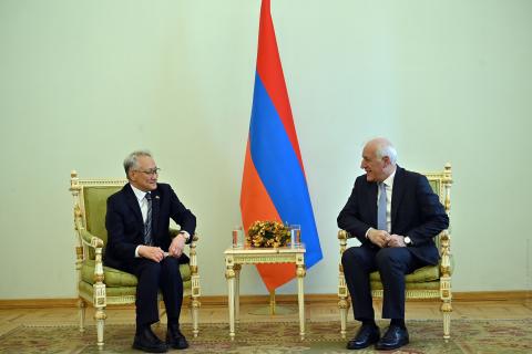 Ermenistan Cumhurbaşkanı ile Güney Kore Büyükelçisi iş birliği imkanlarını görüştü