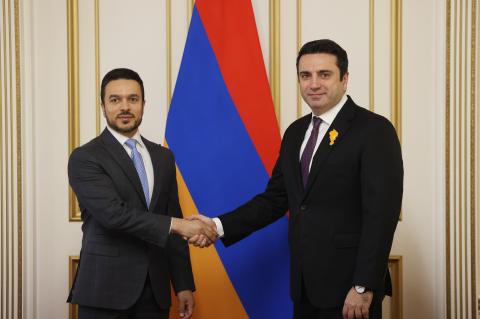 رئیس مجلس ملی ارمنستان نخستین سفیر مقیم قطر در این کشور را پذیرفت