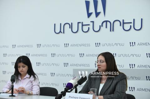 کنفرانس خبری تامارا سارگسیان، رئیس اداره آموزش عمومی وزارت آموزش، علوم، فرهنگ و ورزش ارمنستان