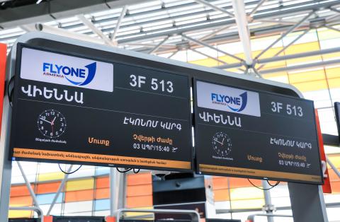 FLYONE ARMENIA a lancé des vols directs réguliers entre Erevan et Vienne, dans les deux sens