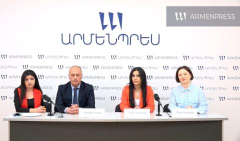 Press conference on From Education To Work Is One Step employment program