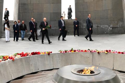 Le Premier ministre s’est rendu au Mémorial des victimes du génocide arménien pour prendre connaissance des travaux de rénovation