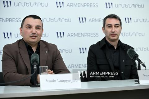 نشست خبری کامو ناغدالیان، مدیر تئاتر دولتی «آمو خارازیان» آرتاشات، و کارن خاچاطریان، مشاور امور هنری