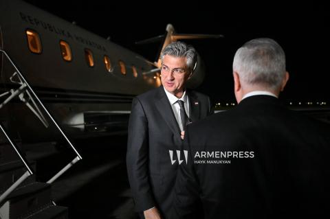Le Premier ministre de la Croatie est arrivé à Erevan