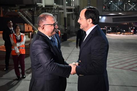 Le Président de la République de Chypre est arrivé en Arménie