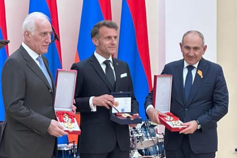 Macron awarded Order of Glory in Armenia