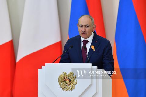 Pashinyan agradeció el continuo apoyo de Francia a Armenia