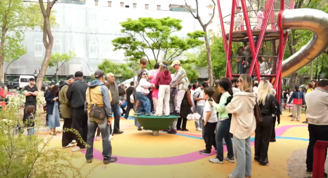 Pashinyan, Yerevan Mayor visit newly opened playground at Missak Manouchian Park