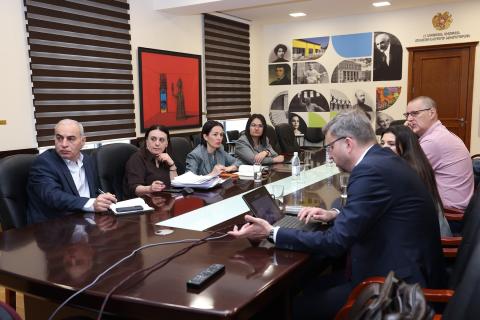 Armenian sports minister meets executives in charge of UEFA stadium development projects