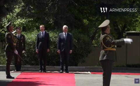 Официальная церемония встречи президента Латвии