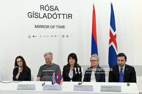 პრესკონფერენცია ისლანდიელი მოქანდაკის, როზა გისლადოტირის პერსონალური გამოფენის  „დროის ანარეკლი“  შესახებ