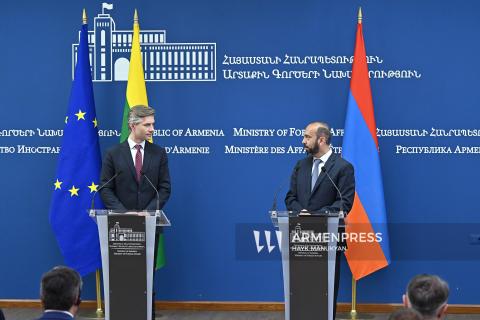 Հայաստանի և Լիտվայի ԱԳ նախարարների համատեղ մամուլի ասուլիսը