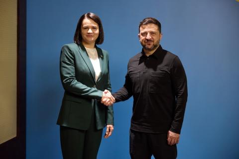 Президент Украины встретился в Киеве с лидером демократических сил Беларуси Светланой Тихановской