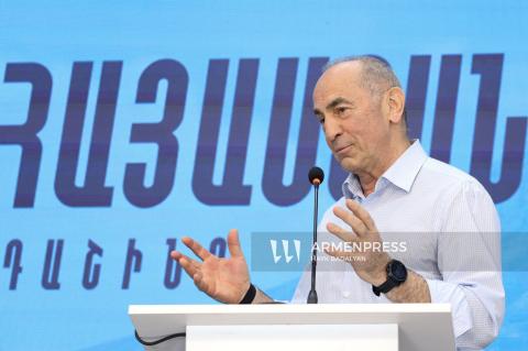 Robert Kocharyan habló sobre TRIPP en su campaña en Meghri