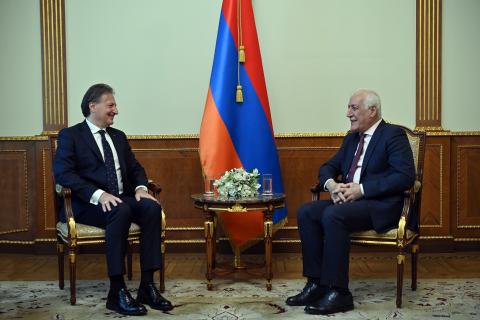 Իտալիայի դեսպանը Հայաստանի նախագահին է ներկայացրել տնտեսական համագործակցության ոլորտում արձանագրված վերջին զարգացումները