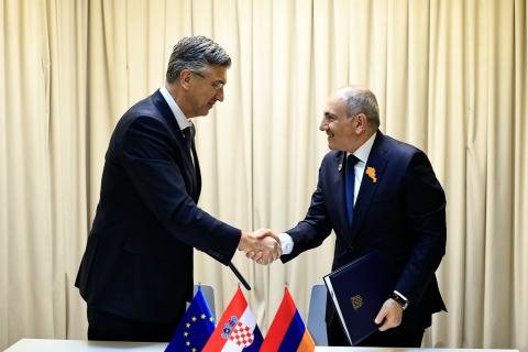 Խորվաթիան վճռականորեն աջակցում է Հայաստանի բարեփոխումների ջանքերին և ԵՄ-ի հետ նրա խորացող գործընկերությանը. Պլենկովիչը շնորհավորել է Փաշինյանին