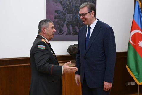 Հասանովն ու Վուչիչը քննարկել են Ադրբեջան-Սերբիա ռազմական համագործակցության զարգացման հեռանկարները