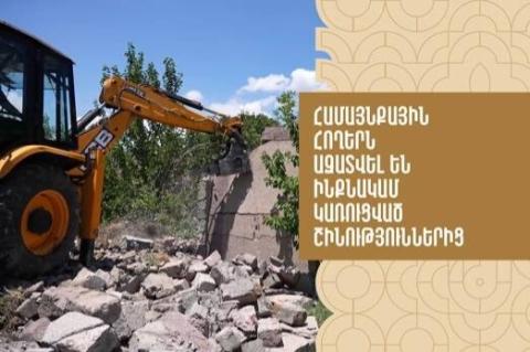 Երևանում մի շարք հասցեներում ապամոնտաժվել են ապօրինի կառուցված շինություններ