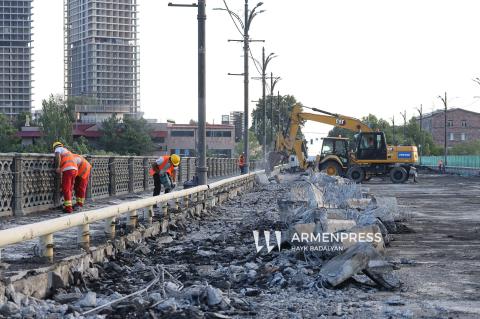 Kievyan Köprüsü’nde çalışmalar sürüyor: Son durum havadan görüntülendi