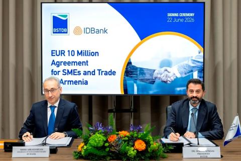 BSTDB-ն և IDBank-ը ստորագրել են 10 միլիոն եվրոյի ֆինանսավորման փաթեթ՝ Հայաստանում ՓՄՁ-ներին և առևտրին աջակցելու նպատակով