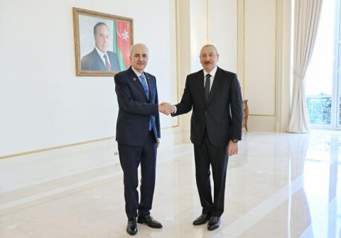 Ադրբեջանի նախագահն ընդունել է Թուրքիայի խորհրդարանի նախագահին