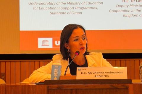 Կրթությունը ռազմավարությունների ռազմավարությունն է. Ժաննա Անդրեասյանի ելույթը Փարիզում