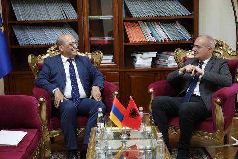 Տիգրան Մկրտչյանն ու Իգլի Հասանին քննարկել են հայկական արտադրանքի՝ Ալբանիայի և Արևմտյան Բալկանների շուկաներ արտահանման հնարավորությունները