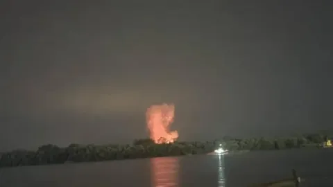 Drone crashes in Romania, sparking fire