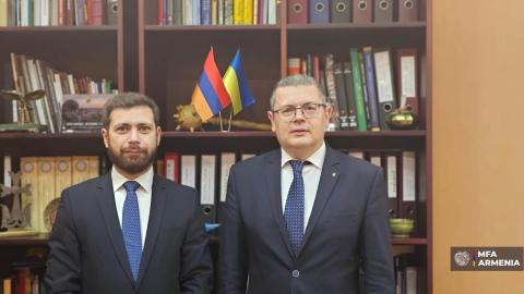 Վահան Կոստանյանն ու Օլեկսանդր Մերեժկոն քննարկել են Հայաստան-Ուկրաինա համագործակցության օրակարգը