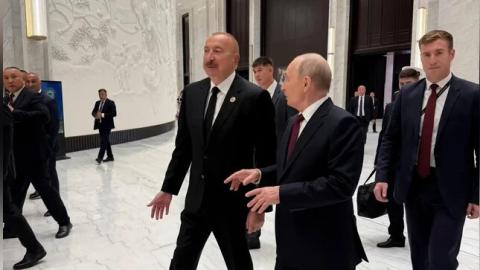 Путин и Алиев кратко пообщались на полях саммита ШОС