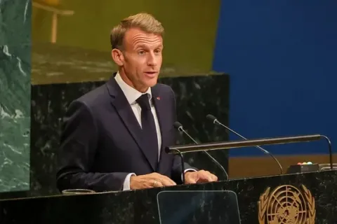 Израиль раскритиковал выступление Макрона в ООН относительно Западного берега реки Иордан