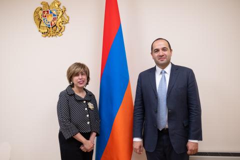 Դավիթ Թադևոսյանն ու Եգիպտոսի դեսպանը քննարկել են արհեստական բանականության, տեղեկատվական տեխնոլոգիաների և ռազմարդյունաբերության ոլորտներում փոխգործակցության հեռանկարները