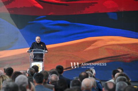 The ceremony marking the launch of operations at the Amulsar gold mine